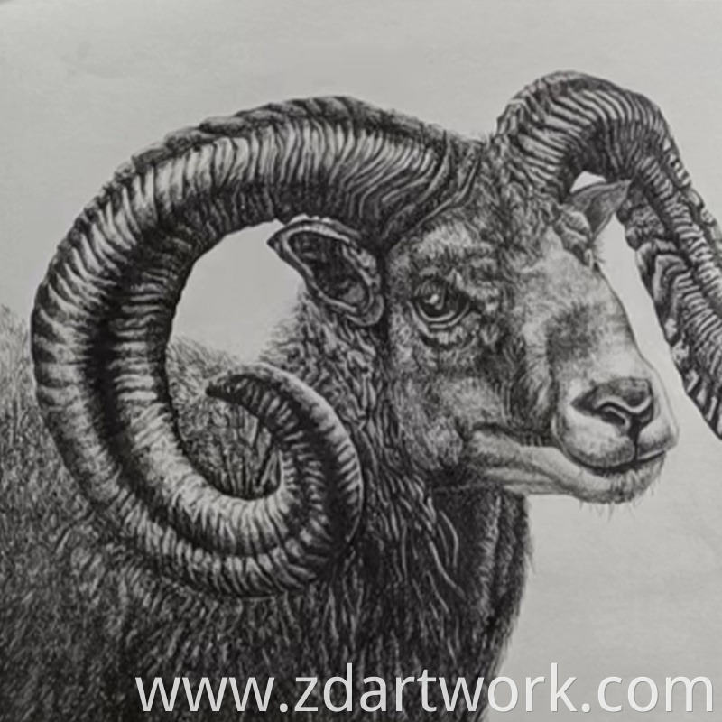 Pen Painting Goat